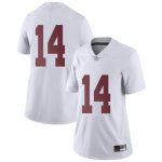 Women's Alabama Crimson Tide #14 Brian Branch White Limited NCAA College Football Jersey 2403XJRQ4